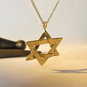 Star of David necklace. Magen David necklace.